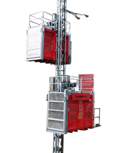 Twin cage Material Hoist